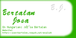 bertalan josa business card